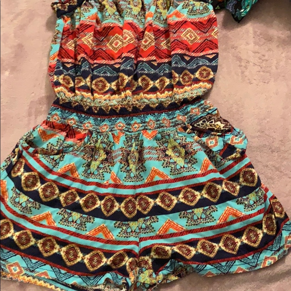 I am selling a colorful romper.